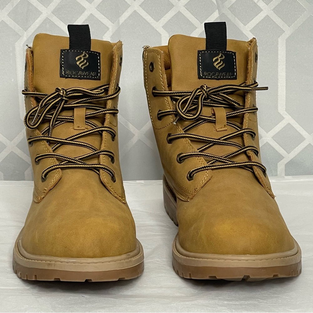 Rocawear Lincoln 2 Wheat Faux Nubuck Lace Up Work Boots 10.5